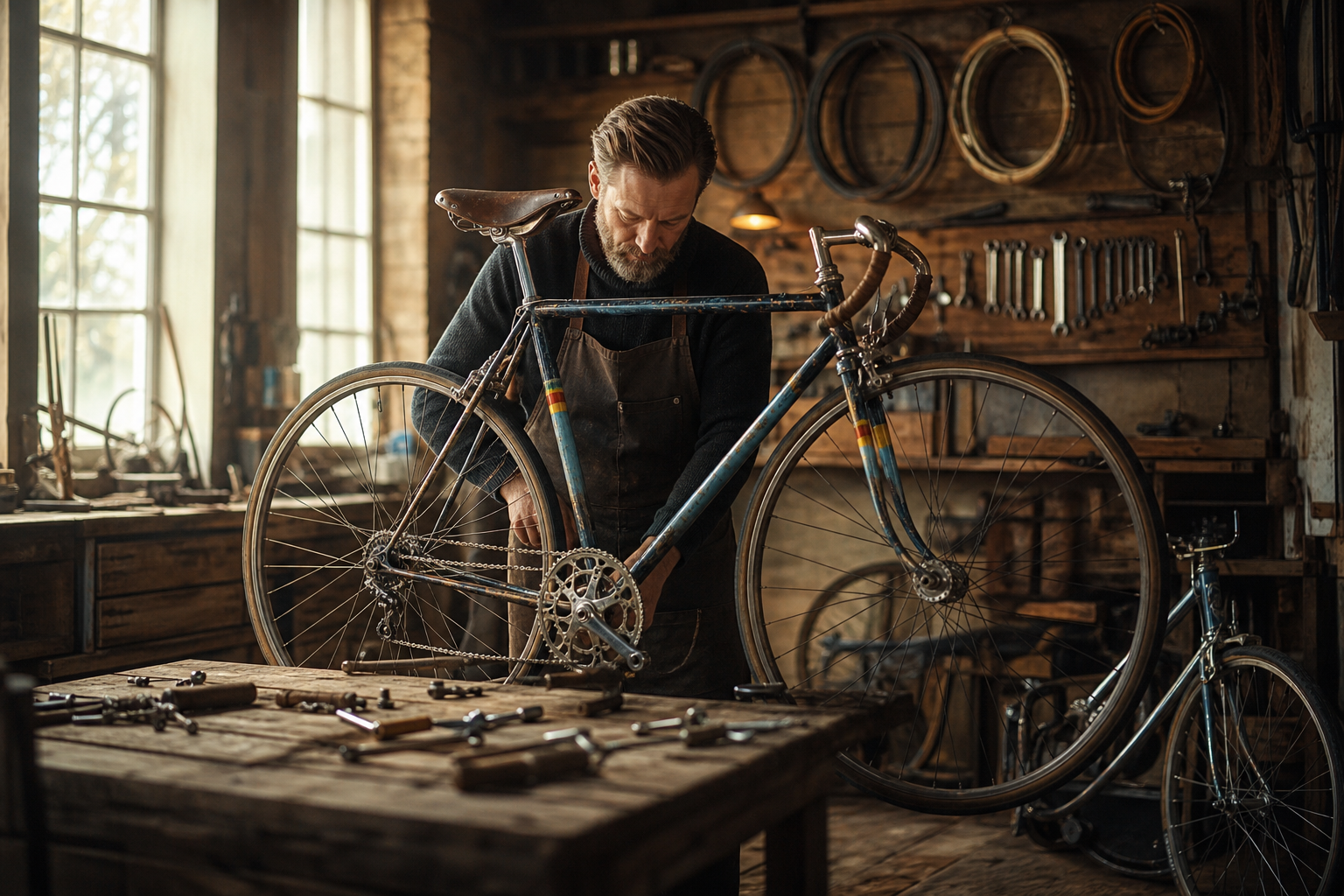 Bicycle Repair in Progress