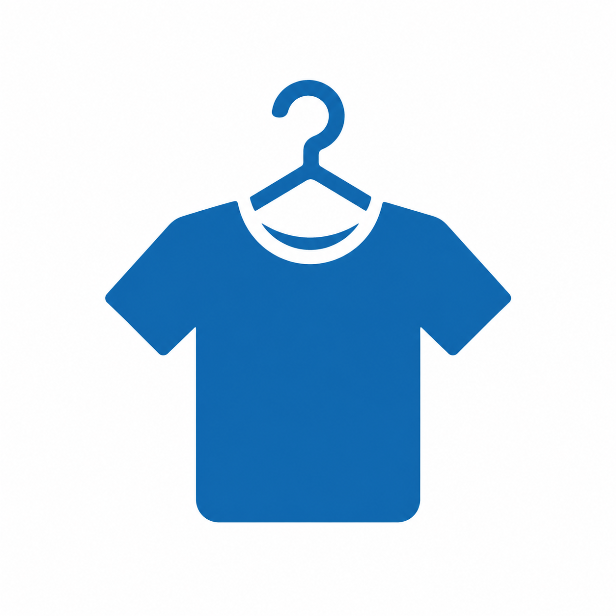 Blue Fashion Icon On White Background
