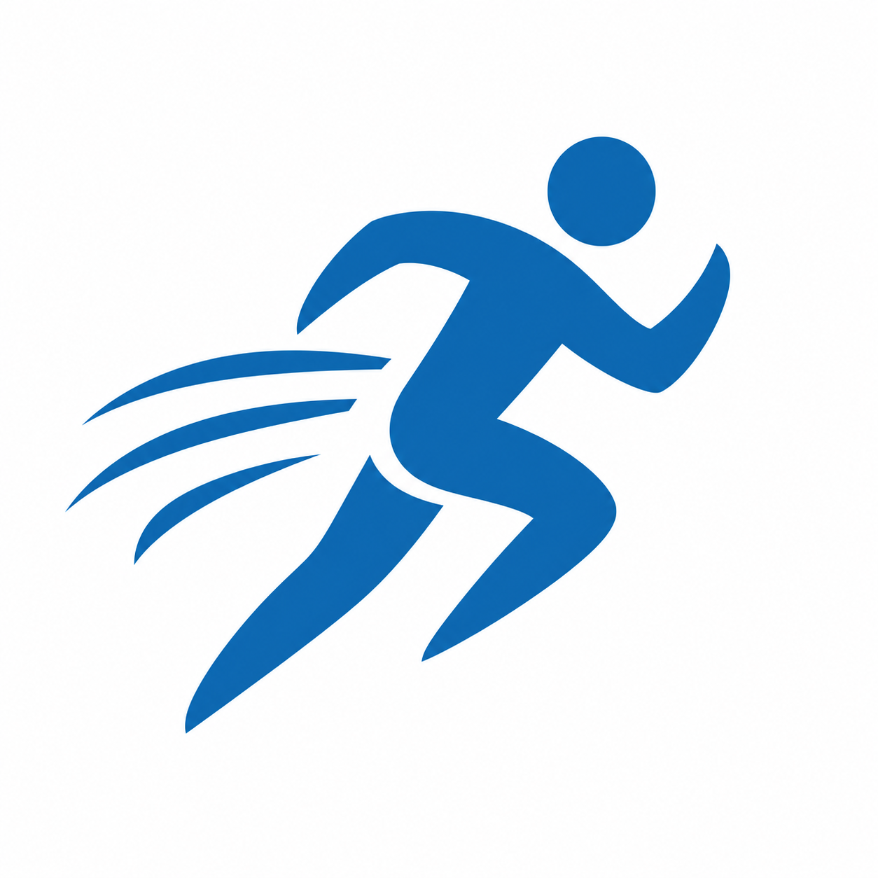 Blue Sport Icon On White Background