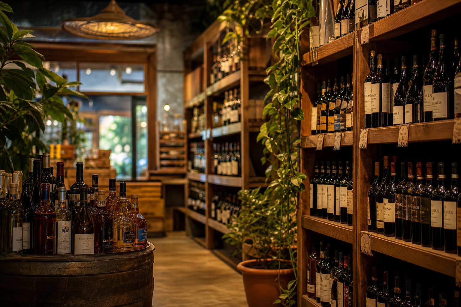 Classic Wine And Liquor Store Interior